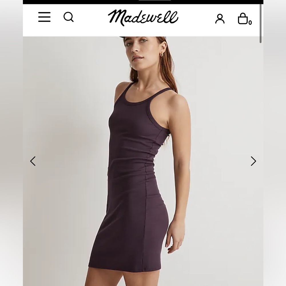 MADEWELL Supima Rib Mini Dress - Picture 2 of 6